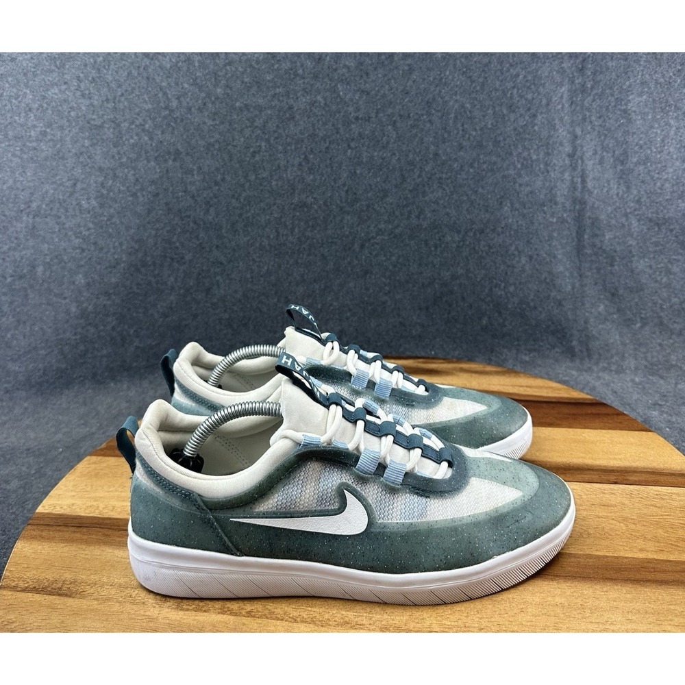 Nike SB Nyjah Free 2 PRM Ash Green White Skate Shoes DM7282-001 Mens Size 6.5